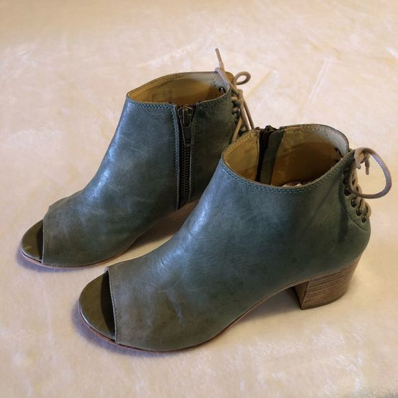 Lemaré Leather Open-Toe Ankle Boots • EU Sz 36 - Picture 4 of 8